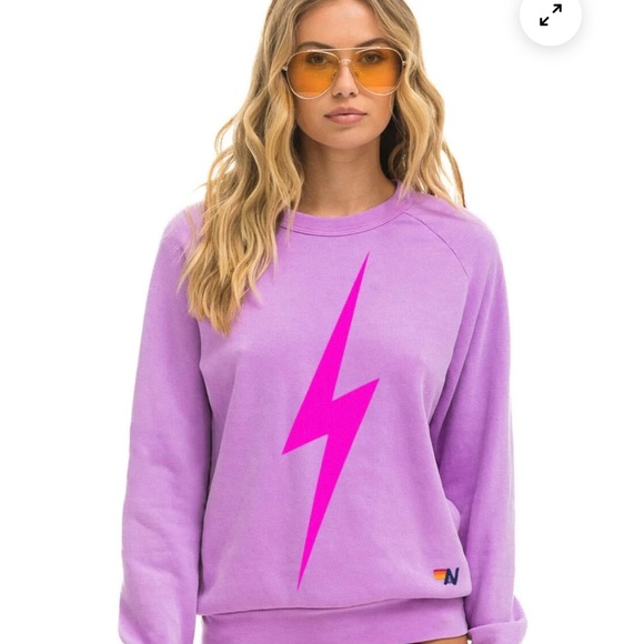 Aviator Nation Tops - ISO: Lavender Lightning Graphic Sweatshirt - Unbranded